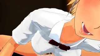 Hentai chick enjoys anal sex at the gym