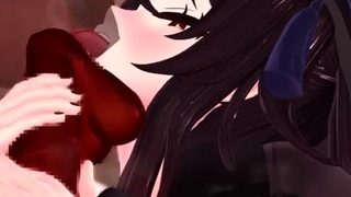 Hu Tao’s anal licking handjob