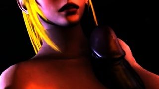 Brunette is shafted in a 3D fucking