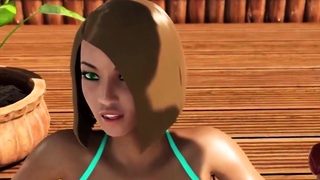 Lucky Girl Gets FUTA Shemale DP Threesome